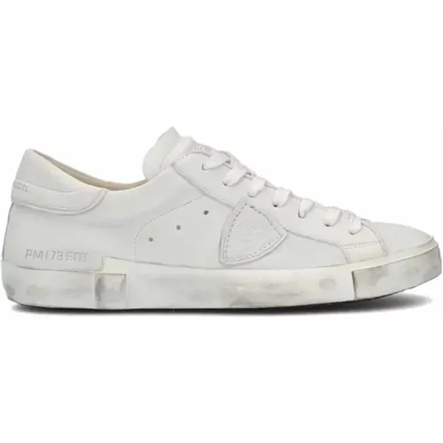 Vintage Leather Sneakers , male, Sizes: 6 UK, 11 UK, 7 UK, 9 UK, 8 UK, 10 UK, 12 UK - Philippe Model - Modalova