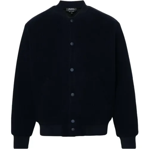 Wool Blend Jacket with Stand-up Collar , male, Sizes: S - A.p.c. - Modalova