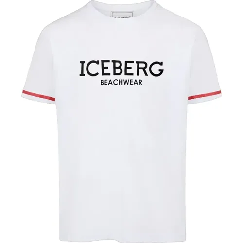 Short Sleeve Cotton Jersey T-shirt , male, Sizes: 2XL, XL, L, S, M - Iceberg - Modalova