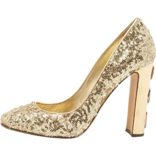 Pre-owned Fabric heels , female, Sizes: 5 1/2 UK - Dolce & Gabbana Pre-owned - Modalova