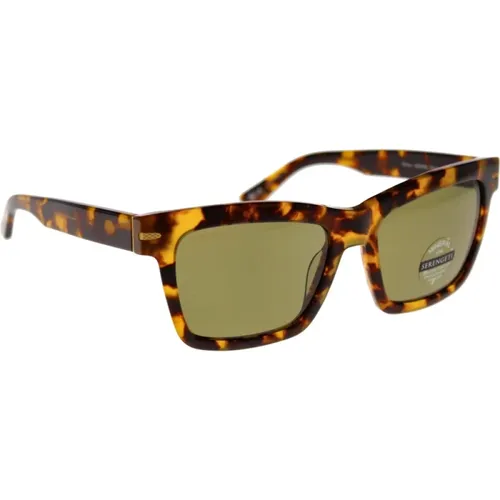 Winona Shiny Tortoise Polarized Sunglasses , female, Sizes: 55 MM - Serengeti - Modalova