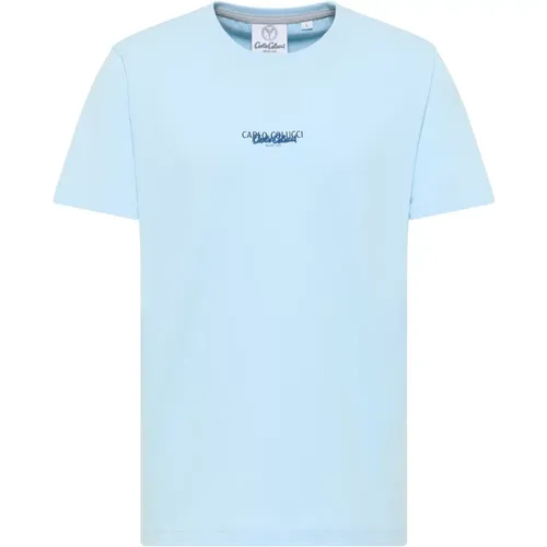 Casual Basic Line T-Shirt,Sporty Basic T-Shirt Casual Look - carlo colucci - Modalova