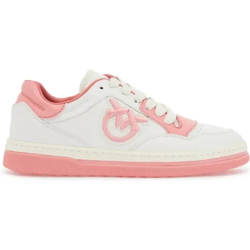 Love Birds Logo Leder Sneakers , Damen, Größe: 40 EU - pinko - Modalova