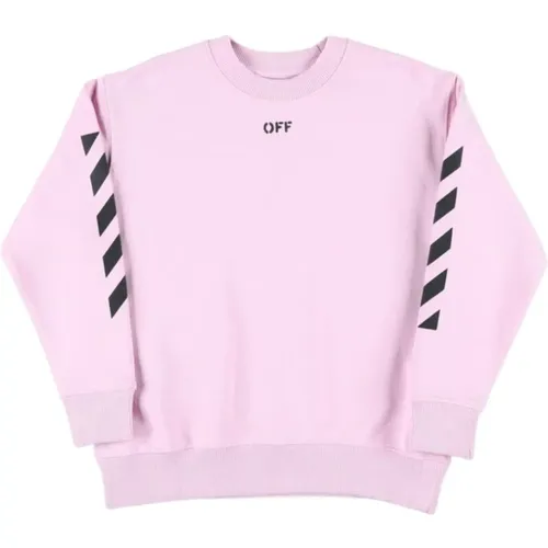 Rosa Fashionista Sweatshirt mit Einzigartigem Druck - Off White - Modalova