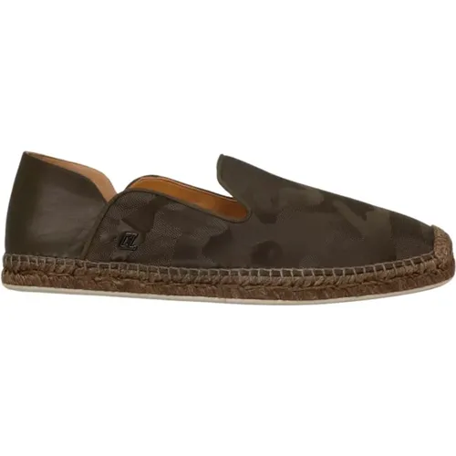 Espadon Flat Jacquard Army Espadrilles , Herren, Größe: 40 EU - Christian Louboutin - Modalova