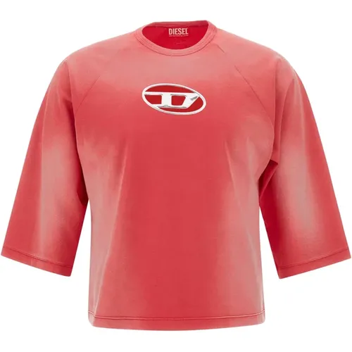 Rote T-Shirts und Polos , Herren, Größe: L - Diesel - Modalova