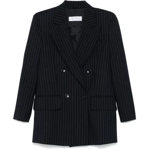 Navy Blauer Nadelstreifenblazer - Max Mara - Modalova