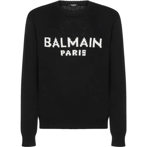 Logo Wool Sweater , male, Sizes: S - Balmain - Modalova