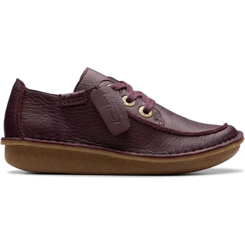 Roter Lederschnürschuh - Damen , Damen, Größe: 40 EU - Clarks - Modalova