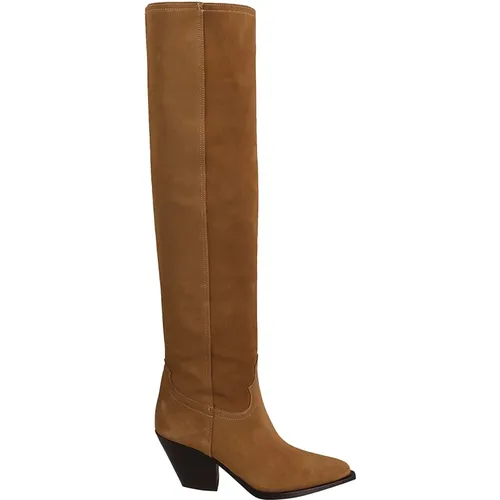 Camel Suede Boots , female, Sizes: 4 UK, 7 UK, 6 UK, 8 UK, 5 UK - Sonora - Modalova
