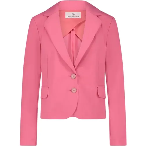 Rosa Technischer Jersey Atina Blazer , Damen, Größe: XL - Jane Lushka - Modalova