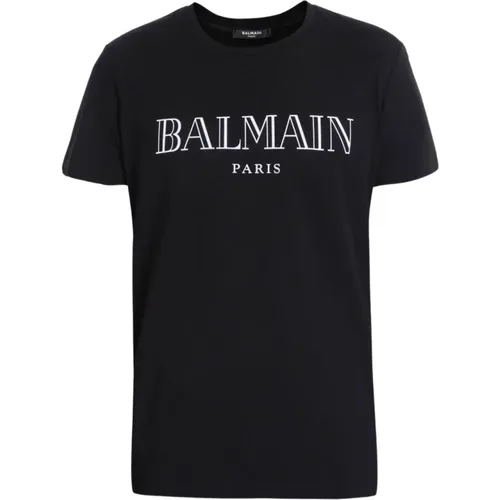 T-shirt with Paris print , male, Sizes: XL, M, XS, S - Balmain - Modalova