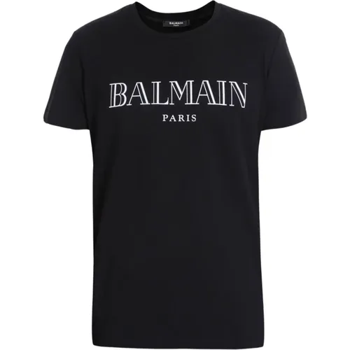 T-shirt with Paris print , male, Sizes: XS, S - Balmain - Modalova