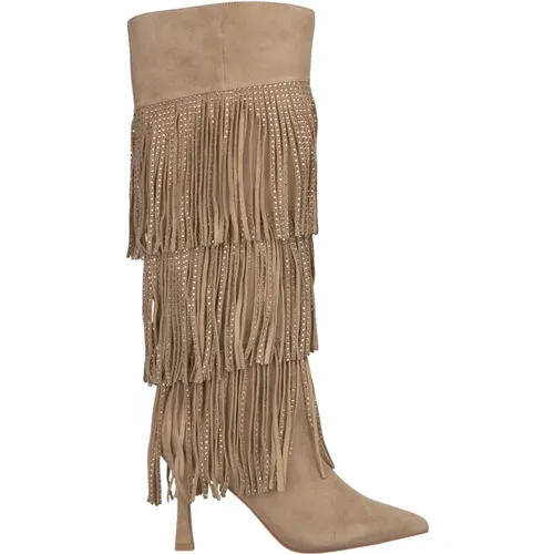 Fringed bedeckter Stiefel , Damen, Größe: 35 EU - Alma en Pena - Modalova