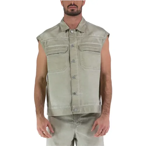 Short Sleeve Shirts , male, Sizes: S, M - 44 Label Group - Modalova
