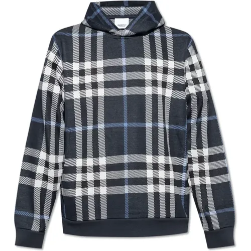 Checked hoodie , male, Sizes: S - Burberry - Modalova