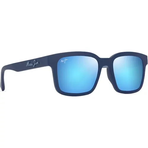 Blaue Hawaii Polarisierte Sonnenbrille Abenteuer Stil , Herren, Größe: 54 MM - Maui Jim - Modalova