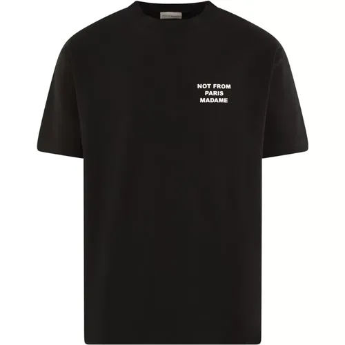 Men's Slogan T-Shirt , male, Sizes: L, XL, M - Drole de Monsieur - Modalova