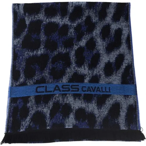 Animalier Muster Schal , Herren, Größe: ONE Size - Cavalli Class - Modalova