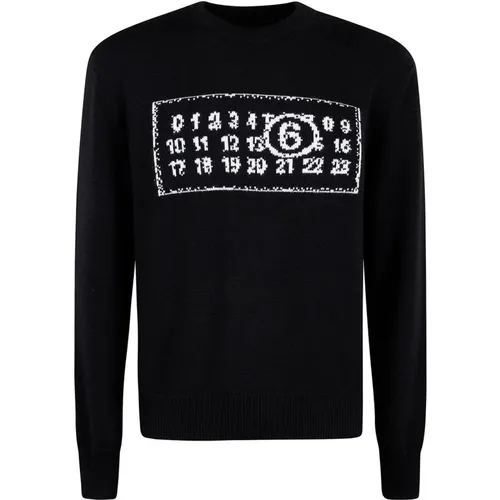 Casual Crewneck Sweater , male, Sizes: L, M, S - MM6 Maison Margiela - Modalova