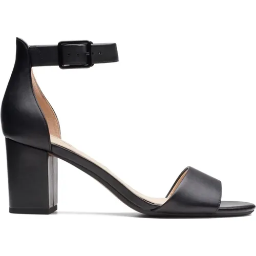 Schwarze flache Sandalen für Frauen , Damen, Größe: 38 EU - Clarks - Modalova