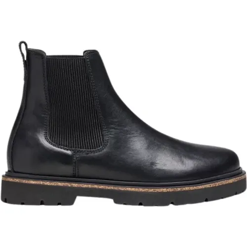 Schwarze Chelsea Boots aus Highwood Leder , Damen, Größe: 39 EU - Birkenstock - Modalova