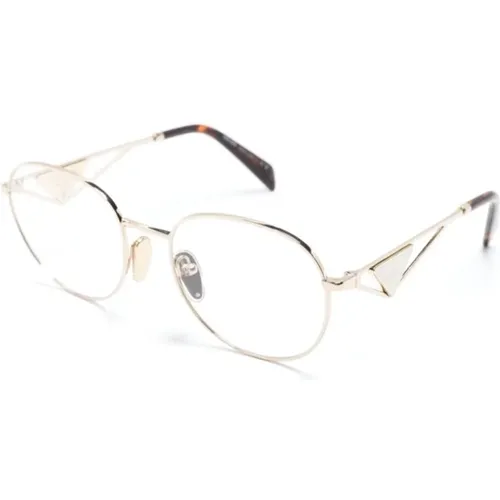 Goldene Optische Brille für den täglichen Gebrauch , Damen, Größe: 52 MM - Prada - Modalova