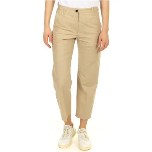 Lavinia Regular Sand Trousers , female, Sizes: W26, W28, W27 - Nine In The Morning - Modalova