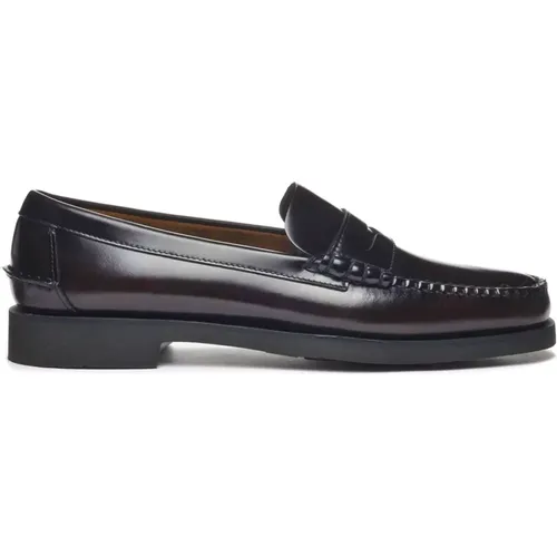 Braune Leder Slip-On Loafers , Herren, Größe: 41 1/2 EU - Sebago - Modalova