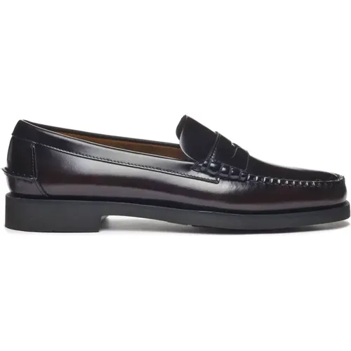 Braune Leder Slip-On Loafers , Herren, Größe: 43 1/2 EU - Sebago - Modalova