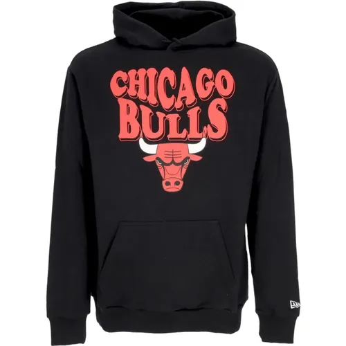 NBA Script Oversize Hoodie , male, Sizes: S - new era - Modalova