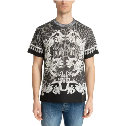 Animal Baroque T-shirt , Herren, Größe: L - Versace Jeans Couture - Modalova