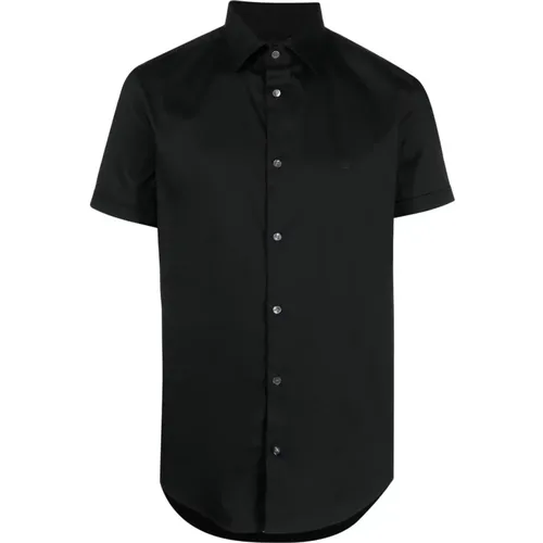 Cotton Classic Collar Shirt , male, Sizes: 2XL - Emporio Armani - Modalova