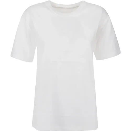 Puff Logo Bound Neck Essential T-Shirt , female, Sizes: M, XS, L, S - T by Alexander Wang - Modalova