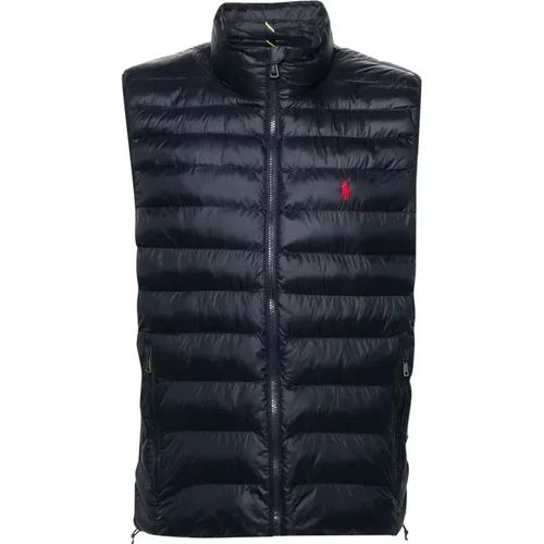 Navy Quilted Puffer Vest , male, Sizes: S, L, M - Ralph Lauren - Modalova