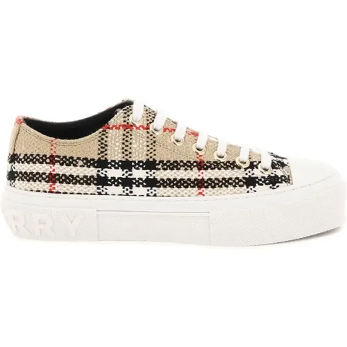 Vintage Check Cotton Sneakers , female, Sizes: 2 UK - Burberry - Modalova