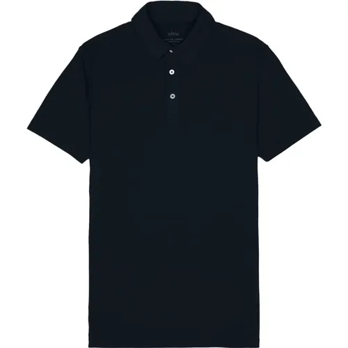 Navy Linen Cotton Polo Shirt , male, Sizes: 2XL, L, S - Altea - Modalova