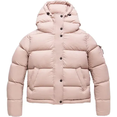 Kurze Nylon Steppjacke mit Kapuze - RefrigiWear - Modalova