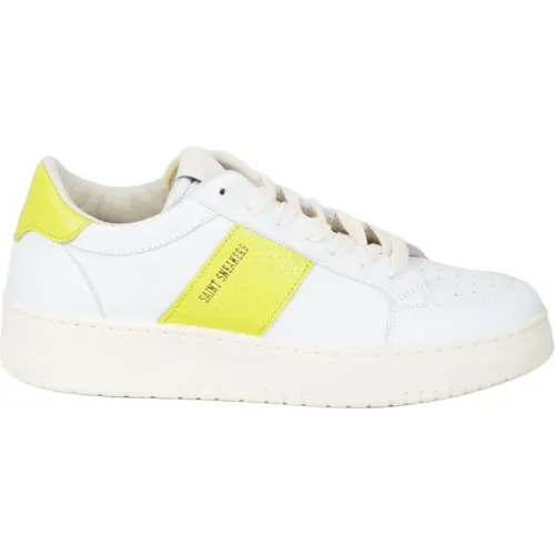 Weiße Acid Leder Sneakers , Damen, Größe: 36 EU - SAINT SNEAKERS - Modalova