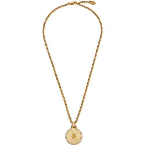 Golden Skull Pendant Chain Necklace , female, Sizes: ONE SIZE - alexander mcqueen - Modalova