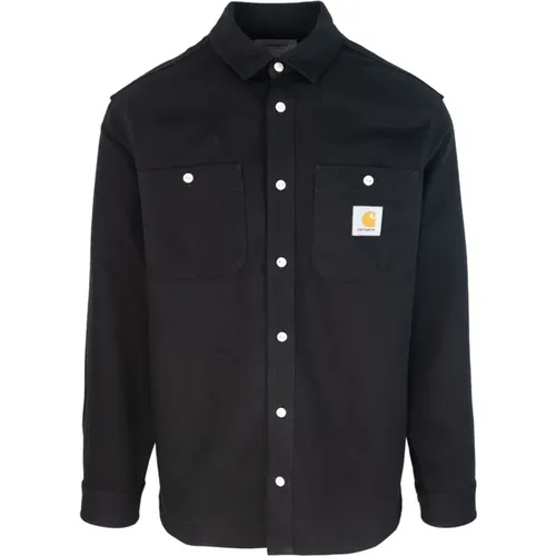 Schwarzes Clink Hemd aus Utah Canvas , Herren, Größe: L - Carhartt WIP - Modalova