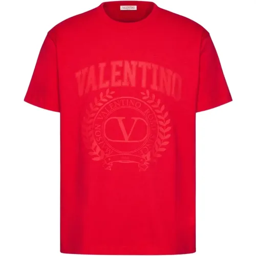 Rote T-Shirts und Polos , Herren, Größe: L - Valentino Garavani - Modalova