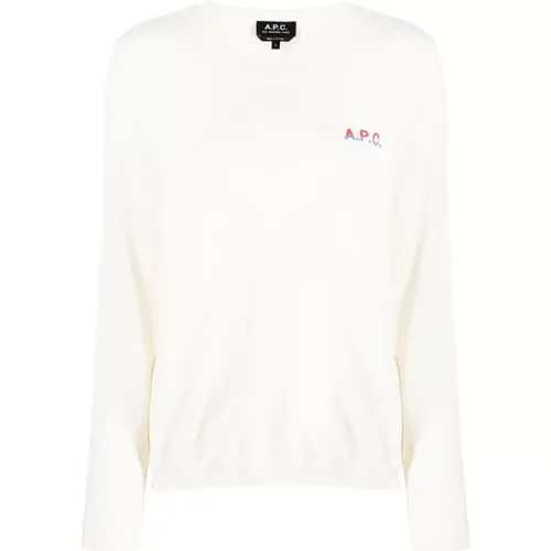 Stylish Cotton Sweater with Logo , female, Sizes: S, M - A.p.c. - Modalova