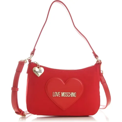 Heart Logo Hobo Shoulder Bag , female, Sizes: ONE SIZE - Moschino - Modalova