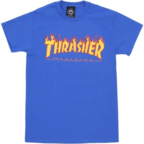 Flame Tee Mens T-Shirt /Yellow , male, Sizes: XL, M, L, S - Thrasher - Modalova