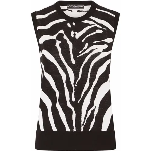 Gewagtes Zebra Muster Top - Dolce & Gabbana - Modalova