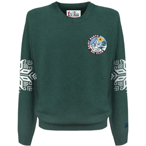 Sweater with Logo Patch and Print , male, Sizes: S, M - MC2 Saint Barth - Modalova