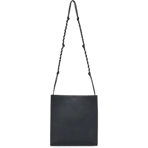 Leather Shoulder Bag with Magnetic Closure , female, Sizes: ONE SIZE - Jil Sander - Modalova