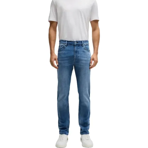 Slim Fit Denim Jeans Kaschmereffekt , Herren, Größe: W34 - Hugo Boss - Modalova