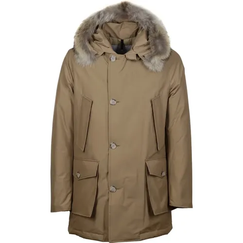 Detachable Fur Parka , male, Sizes: M, L, S, XL - Woolrich - Modalova